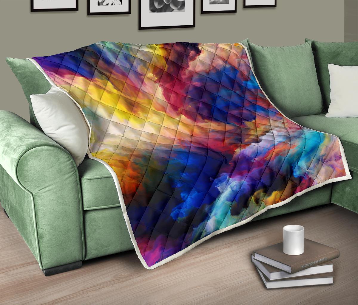 Vortex Twist Swirl Water Color Design Premium Quilt-JTAMIGO.COM