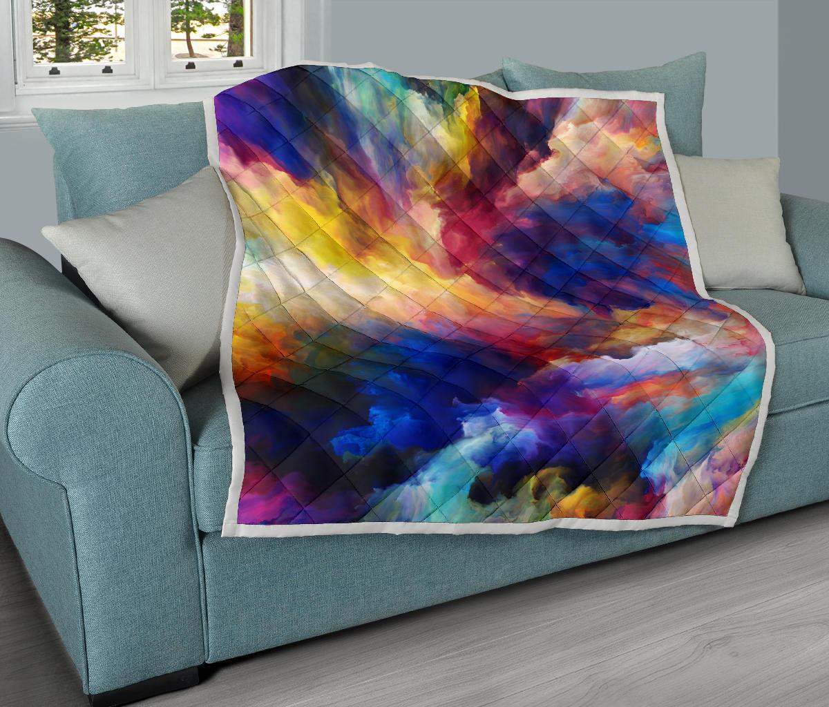 Vortex Twist Swirl Water Color Design Premium Quilt-JTAMIGO.COM