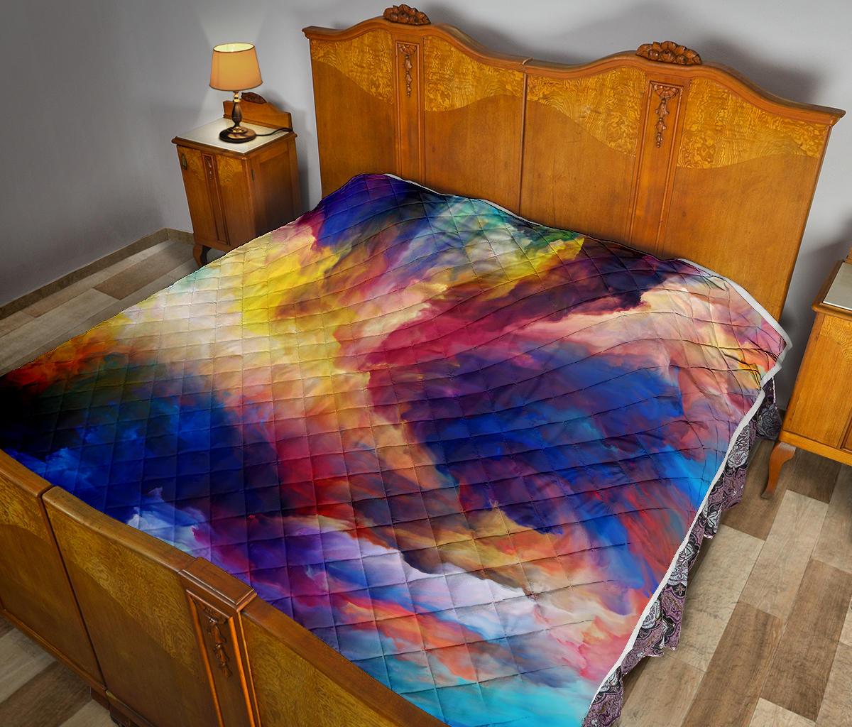 Vortex Twist Swirl Water Color Design Premium Quilt-JTAMIGO.COM