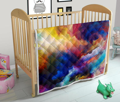Vortex Twist Swirl Water Color Design Premium Quilt-JTAMIGO.COM