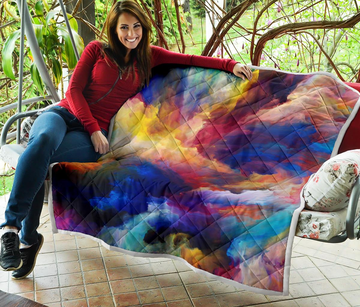 Vortex Twist Swirl Water Color Design Premium Quilt-JTAMIGO.COM