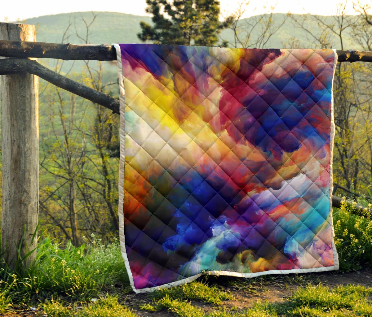 Vortex Twist Swirl Water Color Design Premium Quilt-JTAMIGO.COM