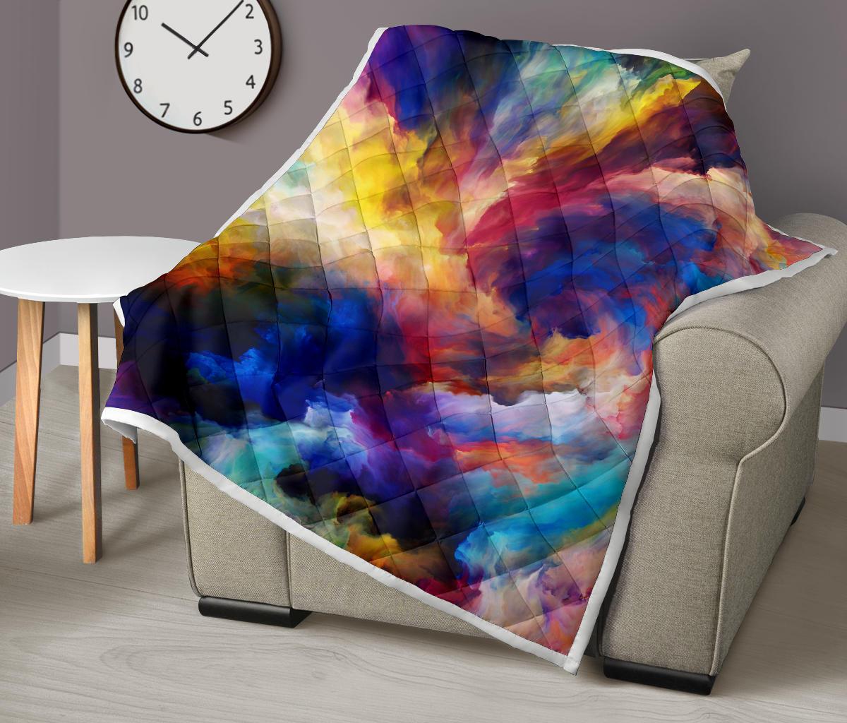 Vortex Twist Swirl Water Color Design Premium Quilt-JTAMIGO.COM