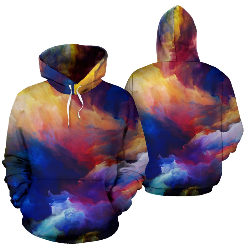 Vortex Twist Swirl Water Color Design Pullover Hoodie