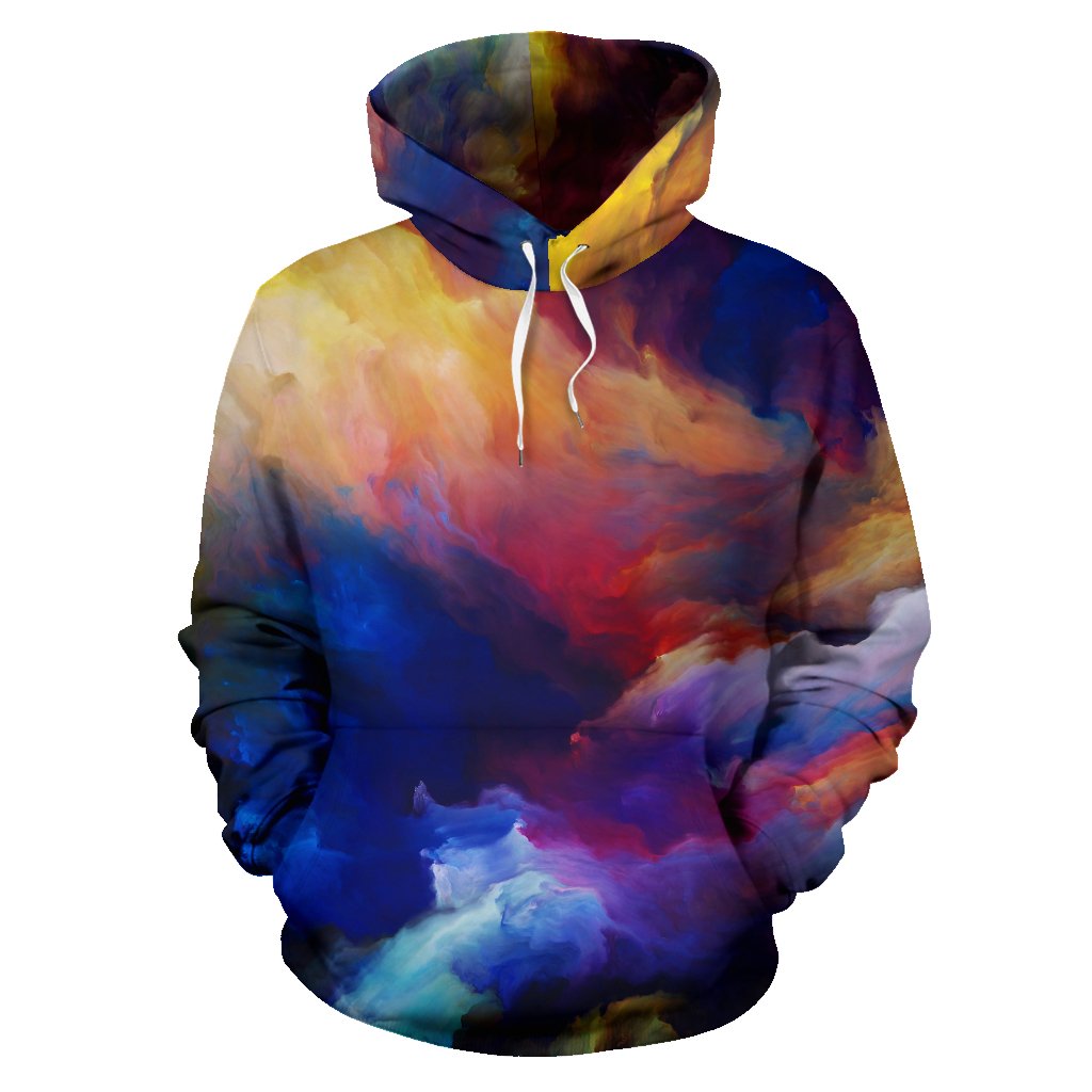 Vortex Twist Swirl Water Color Design Pullover Hoodie