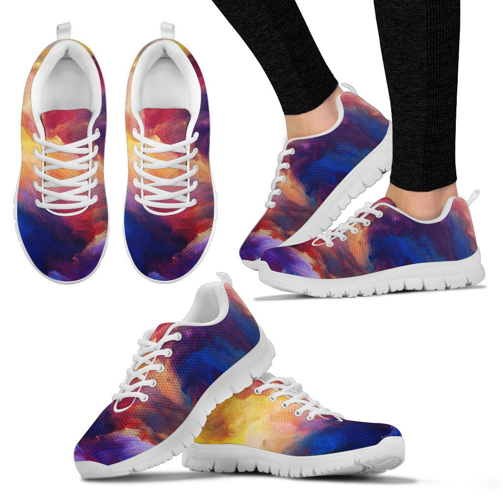 Vortex Twist Swirl Water Color Design Women Sneakers Shoes