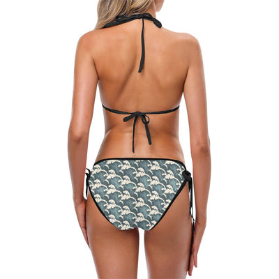 Wave Art Print Bikini Swimsuit-JTAMIGO.COM