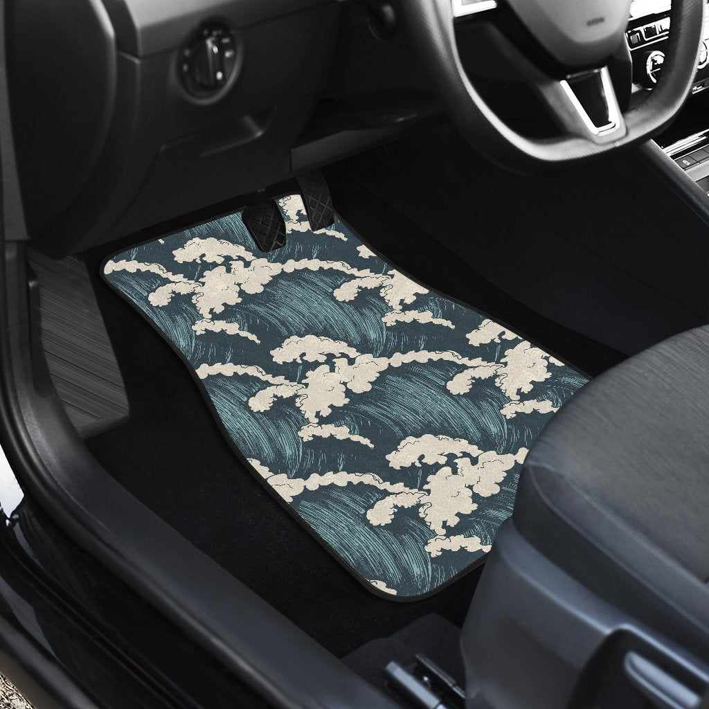 Wave Art Print Car Floor Mats