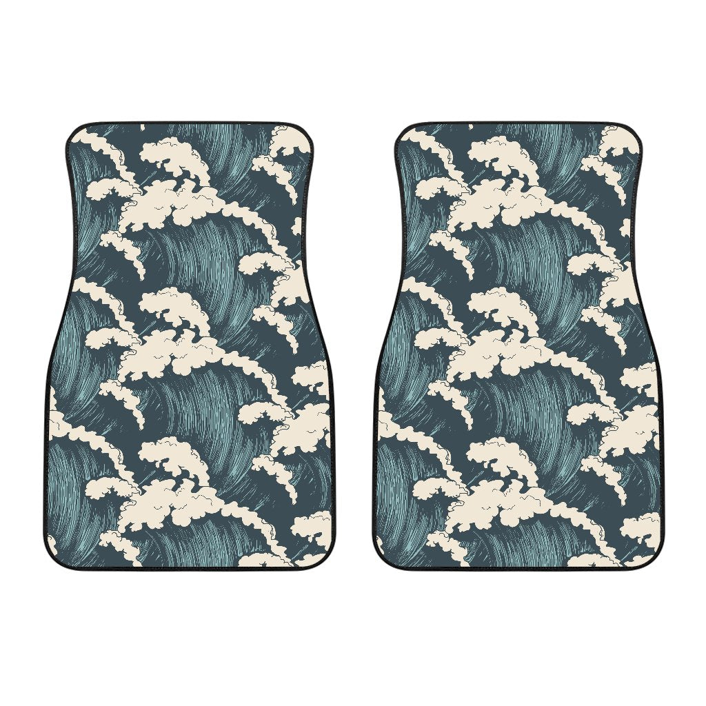 Wave Art Print Car Floor Mats