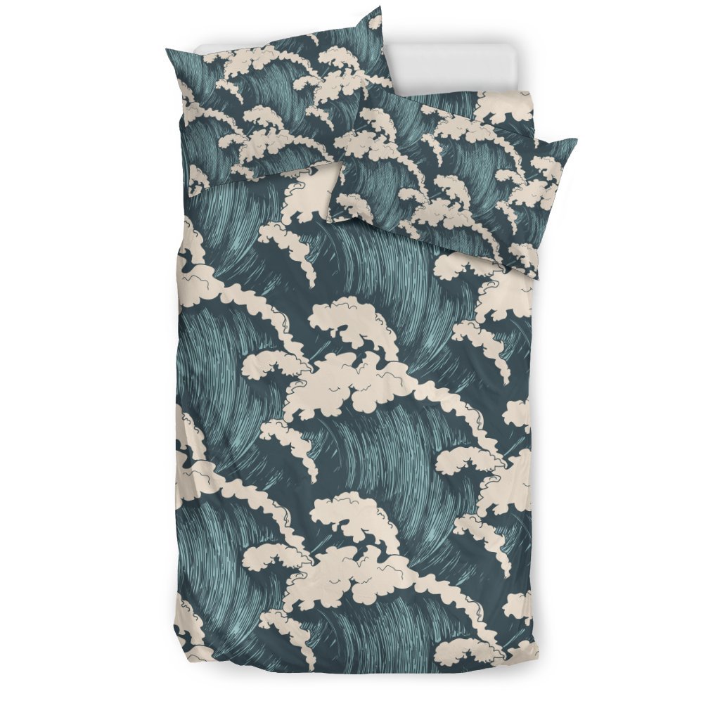 Wave Art Print Duvet Cover Bedding Set