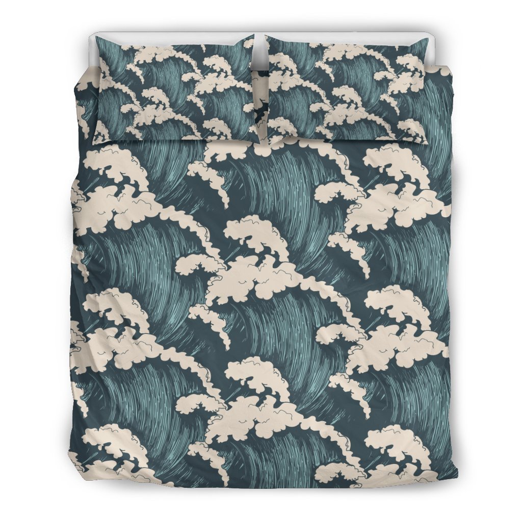 Wave Art Print Duvet Cover Bedding Set