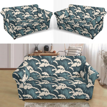 Wave Art Print Loveseat Slipcover-JTAMIGO.COM