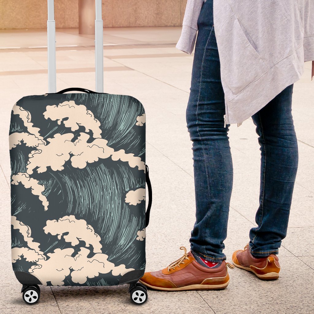 Wave Art Print Luggage Cover Protector