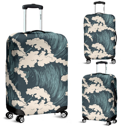 Wave Art Print Luggage Cover Protector