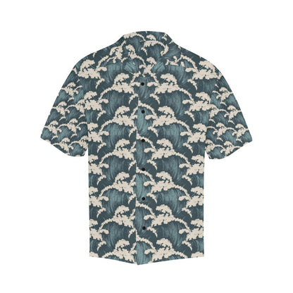 Wave Art Print Men Aloha Hawaiian Shirt