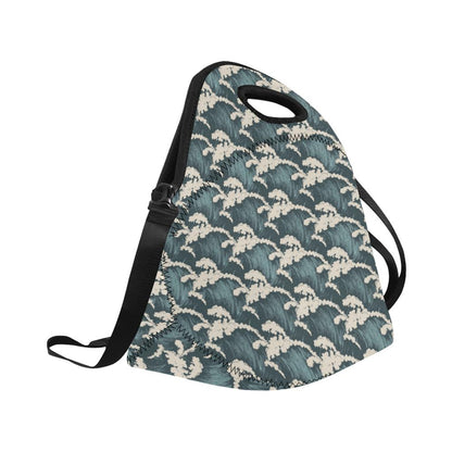 Wave Art Print Neoprene Lunch Bag (Model 1669)(Large)-JTAMIGO.COM