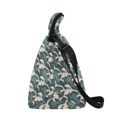 Wave Art Print Neoprene Lunch Bag (Model 1669)(Large)-JTAMIGO.COM