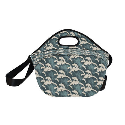 Wave Art Print Neoprene Lunch Bag (Model 1669)(Large)-JTAMIGO.COM