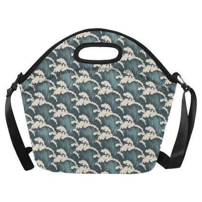 Wave Art Print Neoprene Lunch Bag (Model 1669)(Large)-JTAMIGO.COM