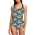 Wave Art Print One Piece Swimsuit-JTAMIGO.COM