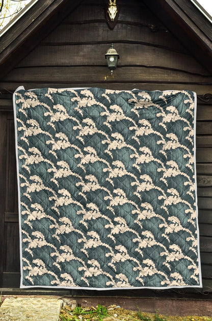 Wave Art Print Premium Quilt-JTAMIGO.COM
