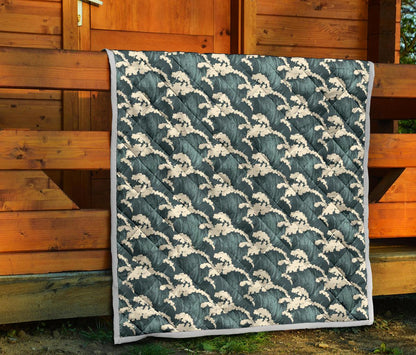Wave Art Print Premium Quilt-JTAMIGO.COM