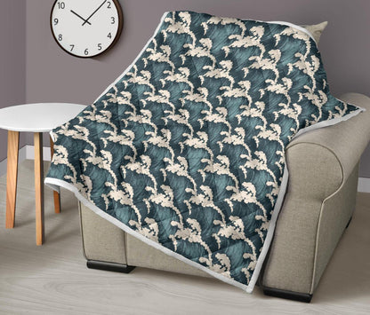 Wave Art Print Premium Quilt-JTAMIGO.COM