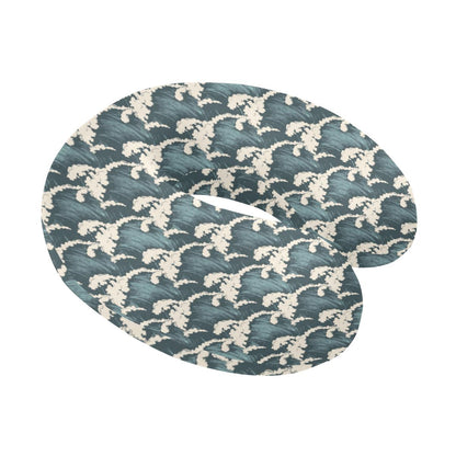 Wave Art Print U-Shaped Travel Neck Pillow-JTAMIGO.COM