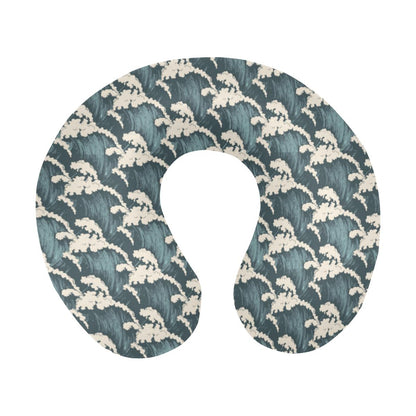 Wave Art Print U-Shaped Travel Neck Pillow-JTAMIGO.COM
