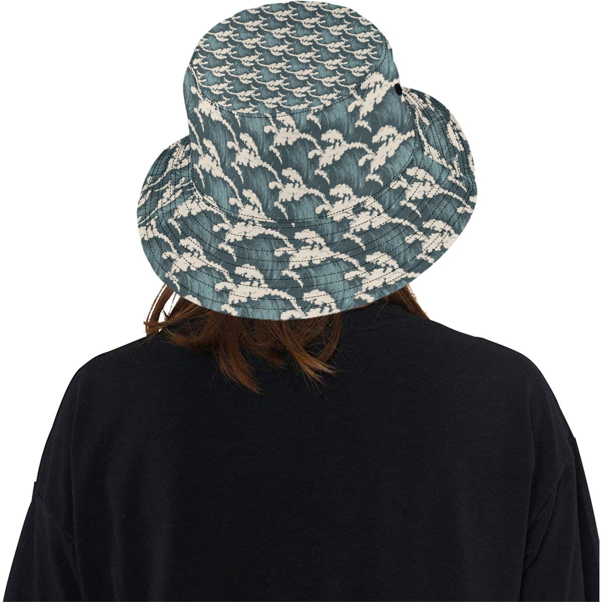 Wave Art Print Unisex Bucket Hat