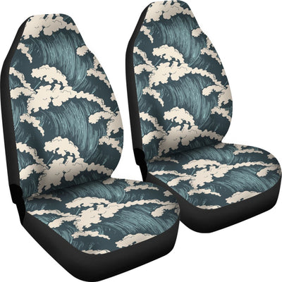 Wave Art Print Universal Fit Car Seat Covers