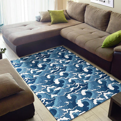 Wave Themed Pattern Print Area Rugs-JTAMIGO.COM