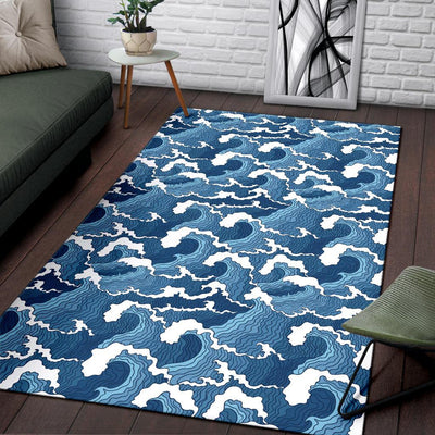 Wave Themed Pattern Print Area Rugs-JTAMIGO.COM