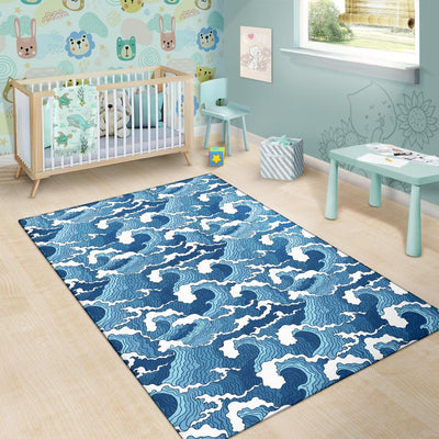 Wave Themed Pattern Print Area Rugs-JTAMIGO.COM