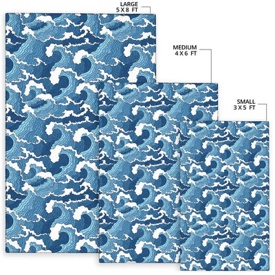 Wave Themed Pattern Print Area Rugs-JTAMIGO.COM