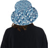 Wave Themed Pattern Print Unisex Bucket Hat