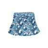 Wave Themed Pattern Print Unisex Bucket Hat