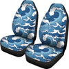 Wave Themed Pattern Print Universal Fit Car Seat Covers