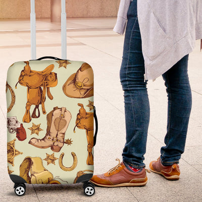 Western Cowboy Design Pattern Luggage Cover Protector