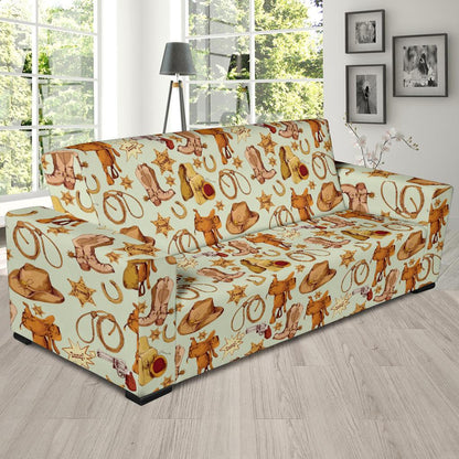 Western Cowboy Design Pattern Sofa Slipcover-JTAMIGO.COM