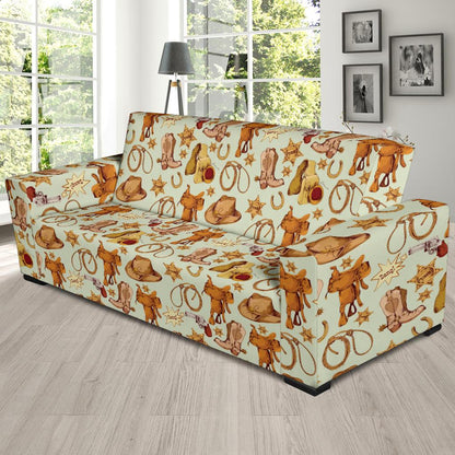 Western Cowboy Design Pattern Sofa Slipcover-JTAMIGO.COM