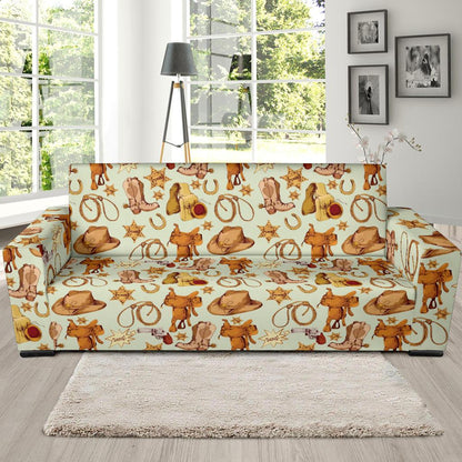 Western Cowboy Design Pattern Sofa Slipcover-JTAMIGO.COM