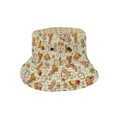 Western Cowboy Design Pattern Unisex Bucket Hat