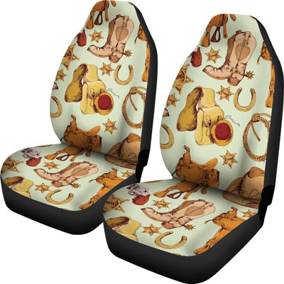Western Cowboy Design Pattern Universal Fit Car Seat Covers