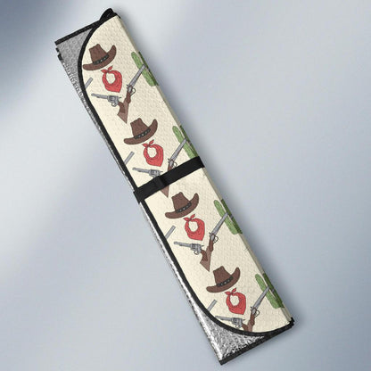 Western Cowboy Print Car Sun Shade For Windshield