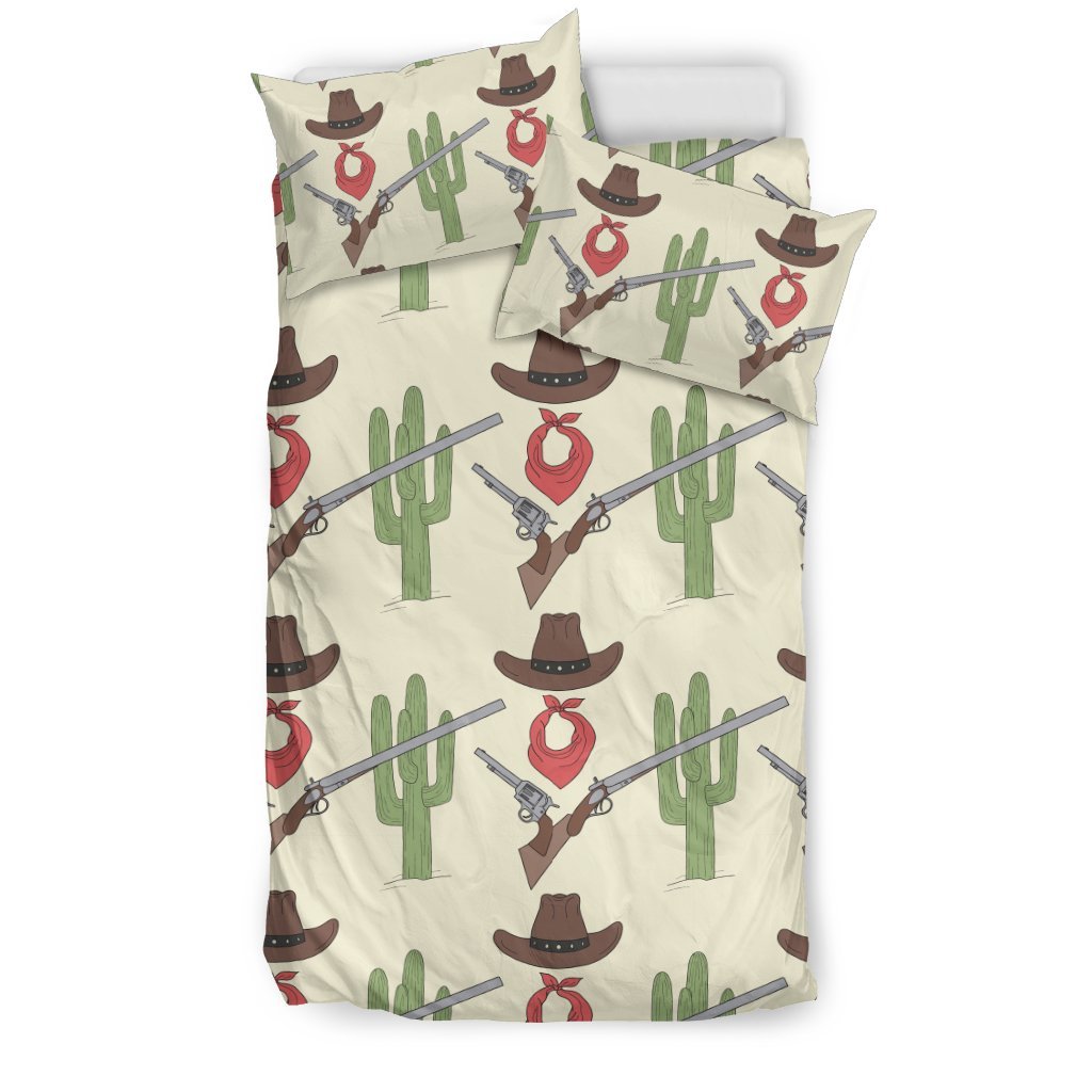 Western Cowboy Print Duvet Cover Bedding Set