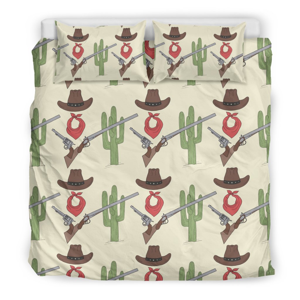 Western Cowboy Print Duvet Cover Bedding Set