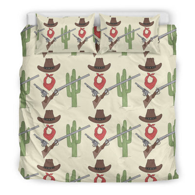 Western Cowboy Print Duvet Cover Bedding Set