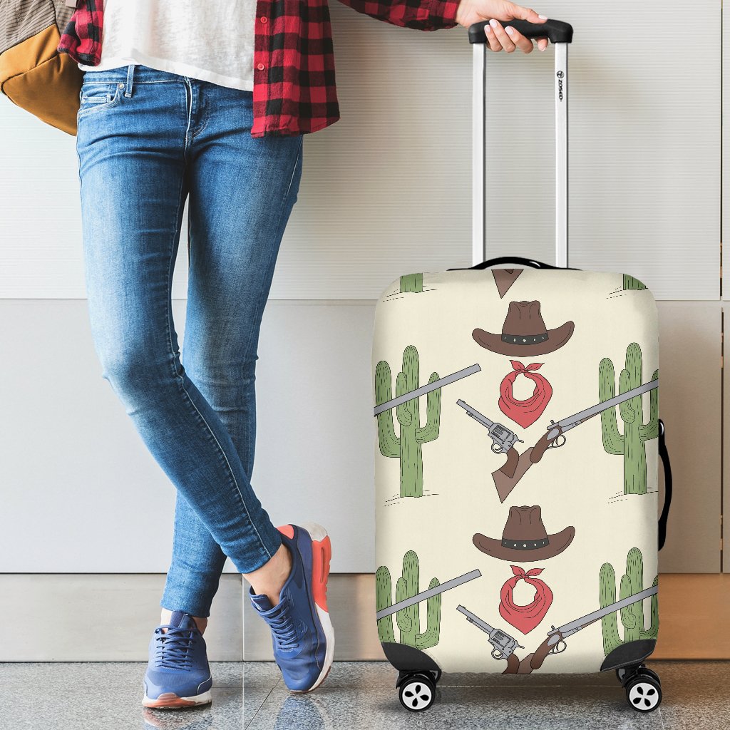 Western Cowboy Print Luggage Cover Protector