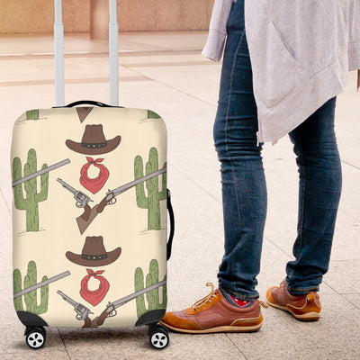 Western Cowboy Print Luggage Cover Protector